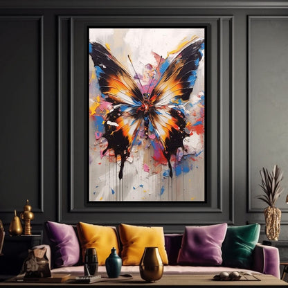 Psychedelic Lepidoptera Canvas Wall Art