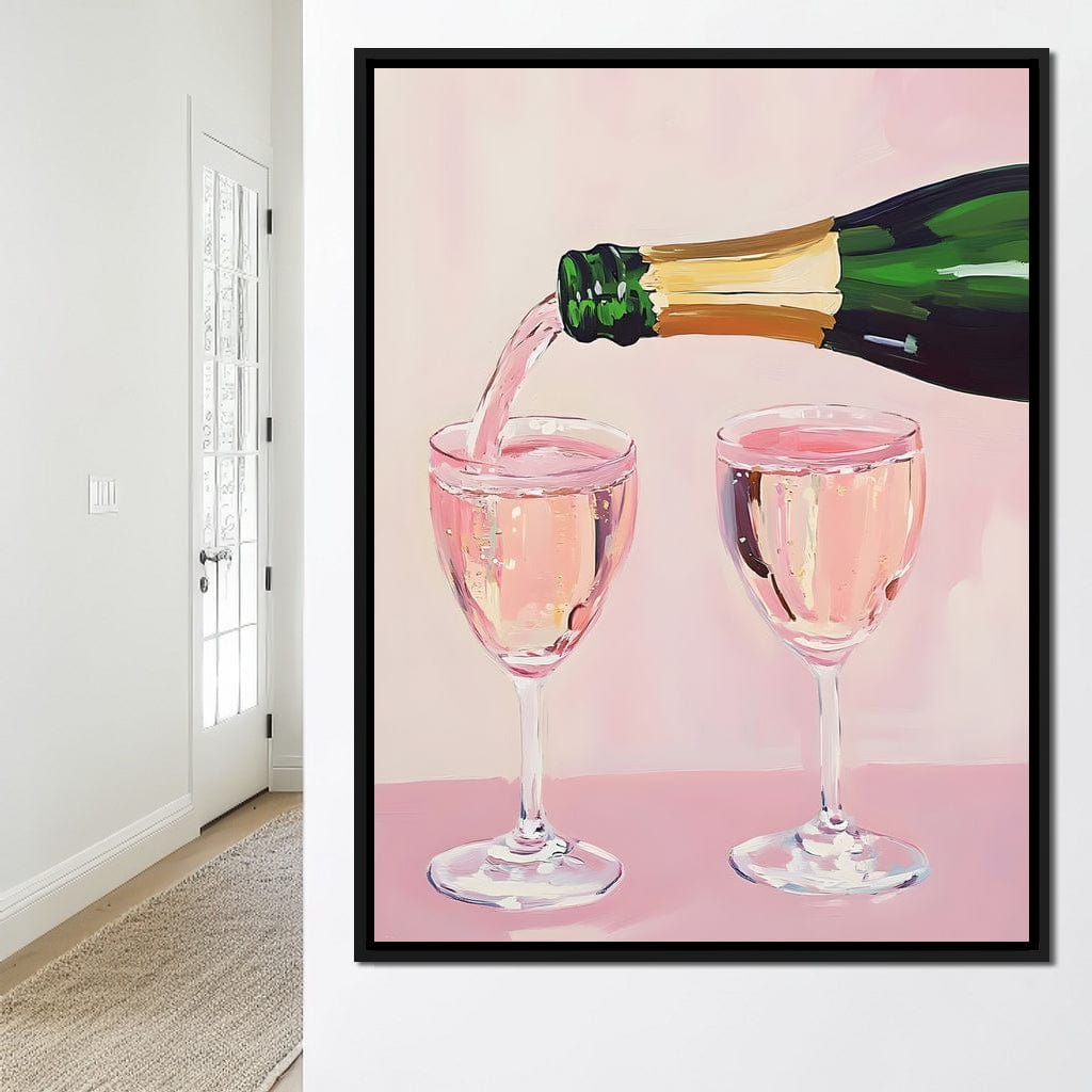 I Only Drink Champagne Canvas Wall Art
