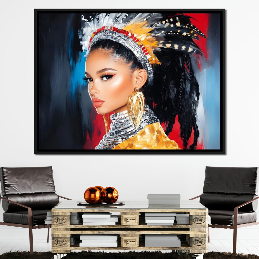 Majestic Feathered Elegance Canvas Wall Art