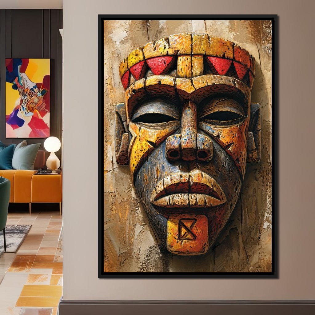 Ancient Tribal Mask Vibrance 2:3 Canvas Wall Art