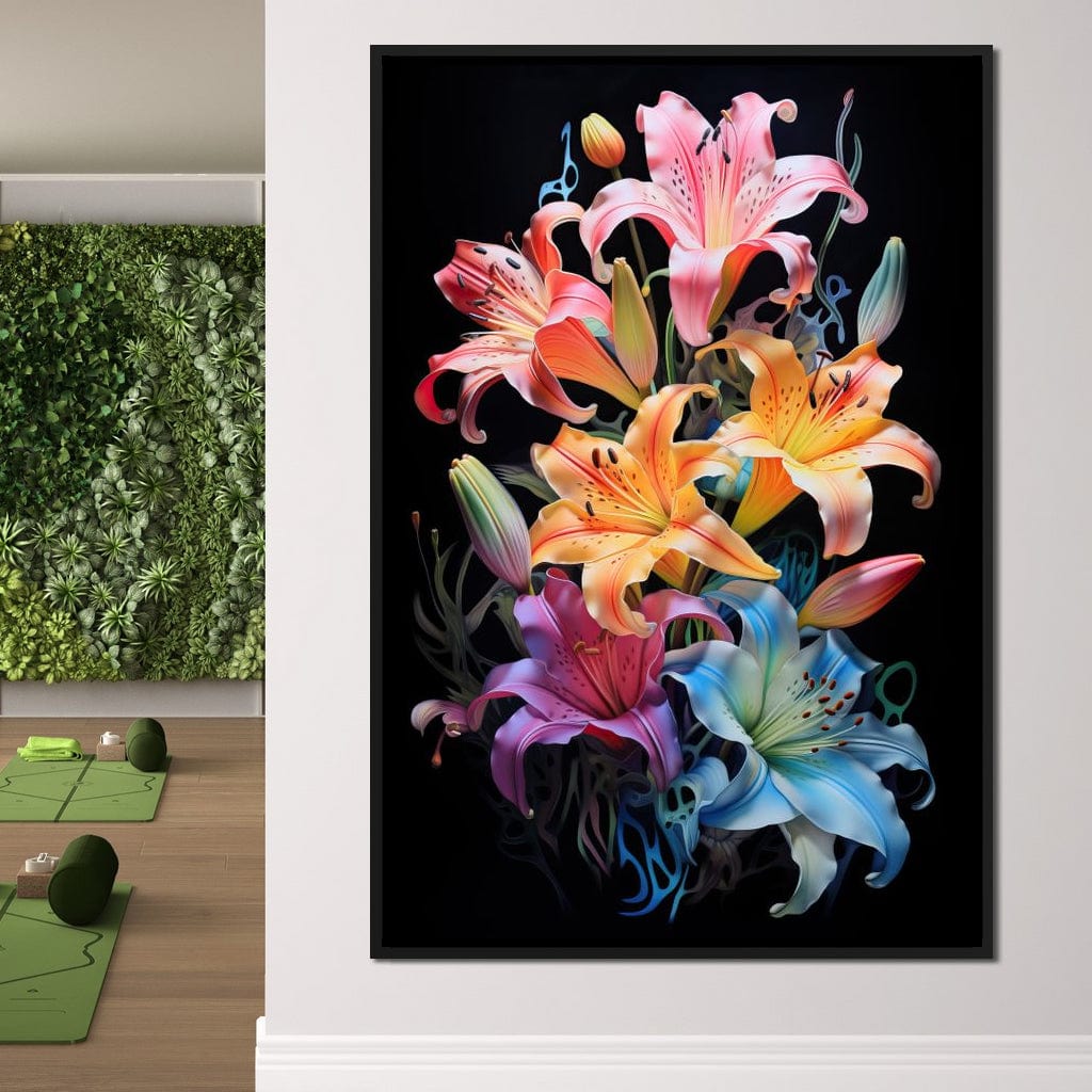Dazzling Colors in Bloom Canvas Wall Art