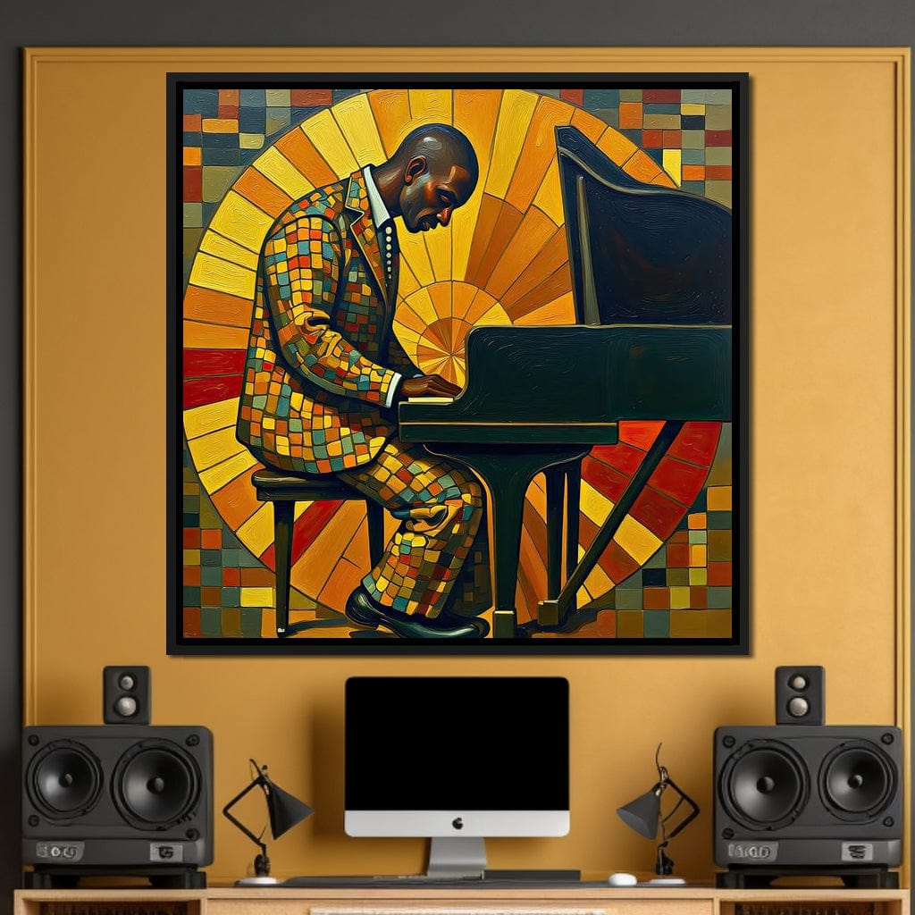 The Mosaic Pianist Canvas Wall Art