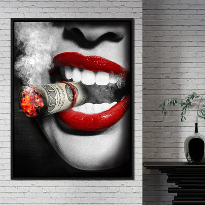 Money To Burn Canvas Wall Art