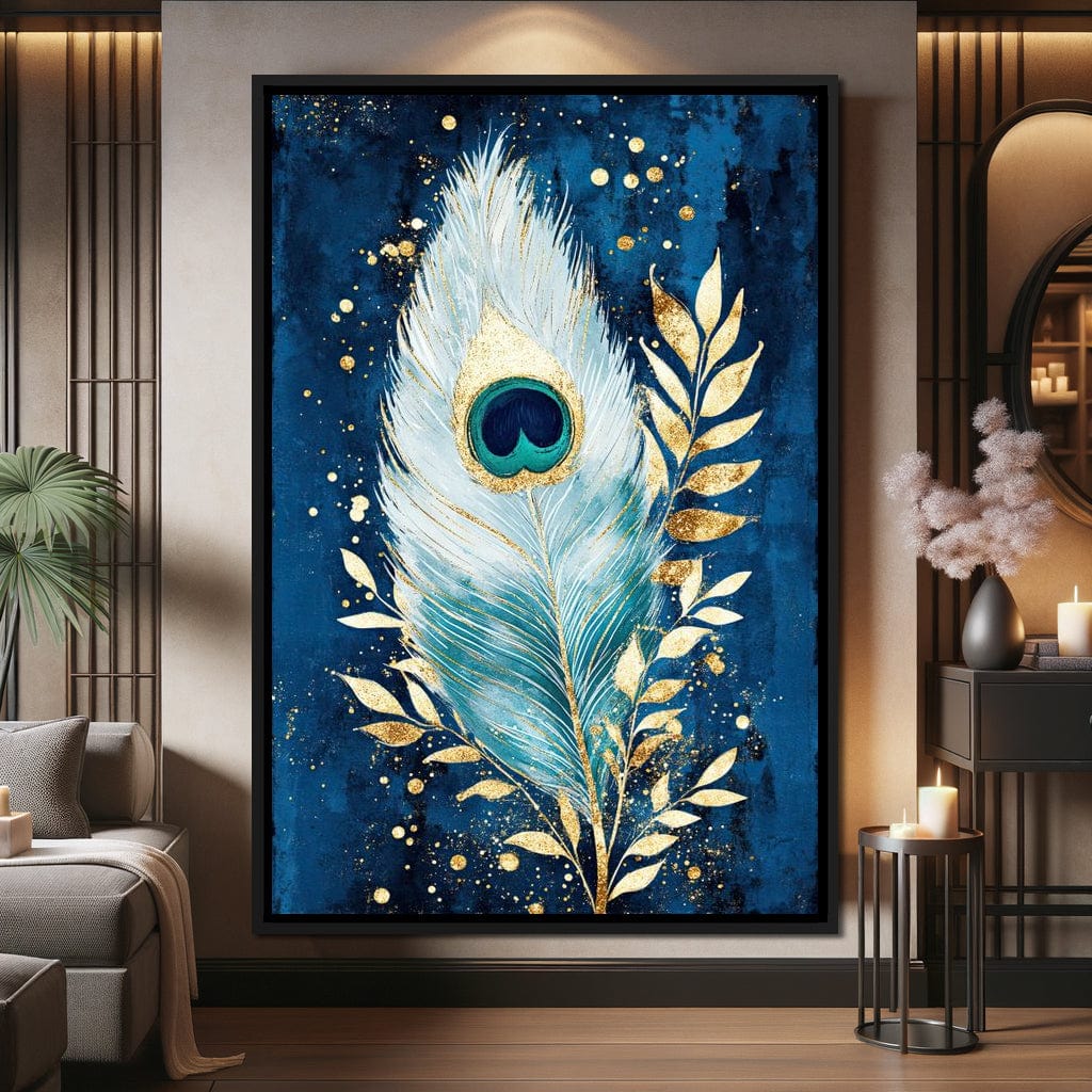 Peacock Plumage Radiance Canvas Wall Art