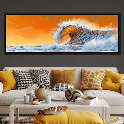 Amber Tide Canvas Wall Art