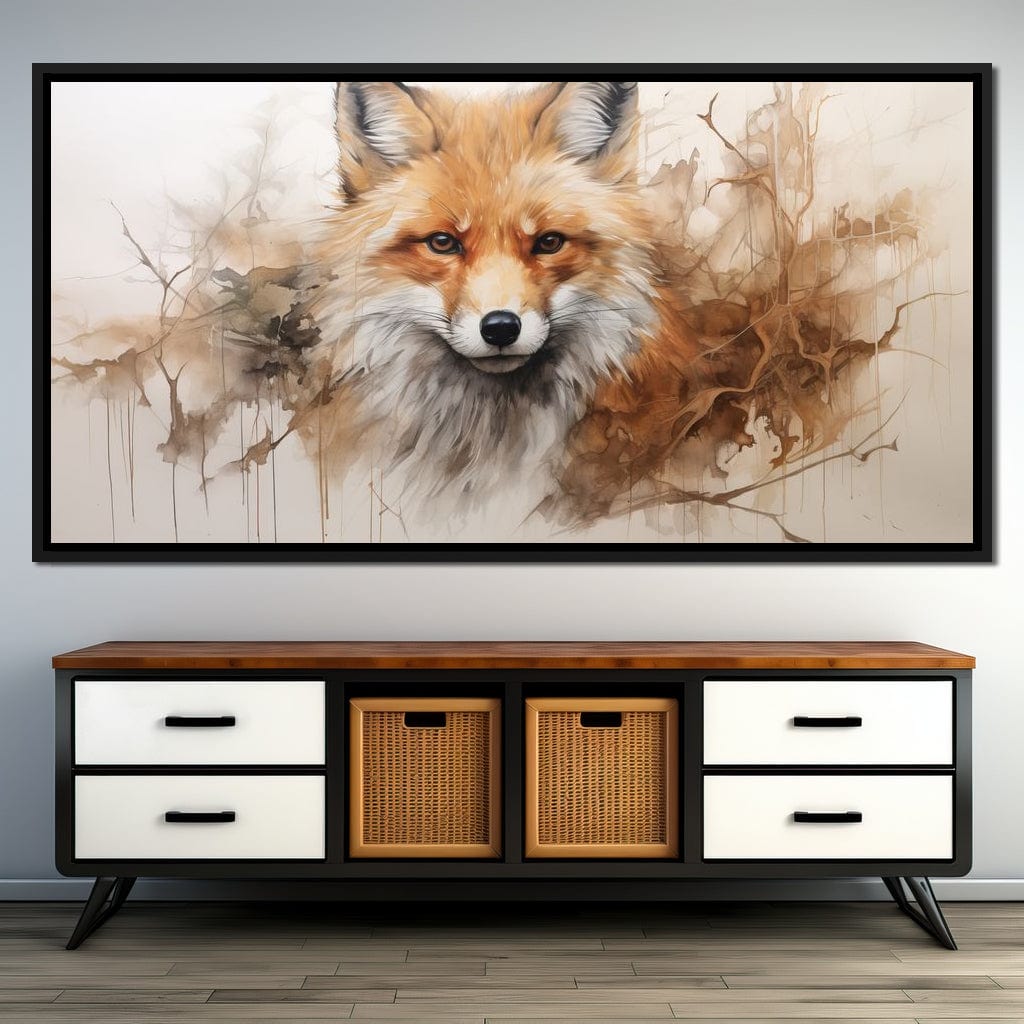 Acrylic Fox in a Fawn Whisker Dream Canvas Wall Art