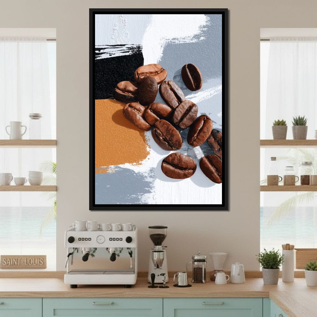 Coffee Beans Modern Vibe Canvas Wall Art