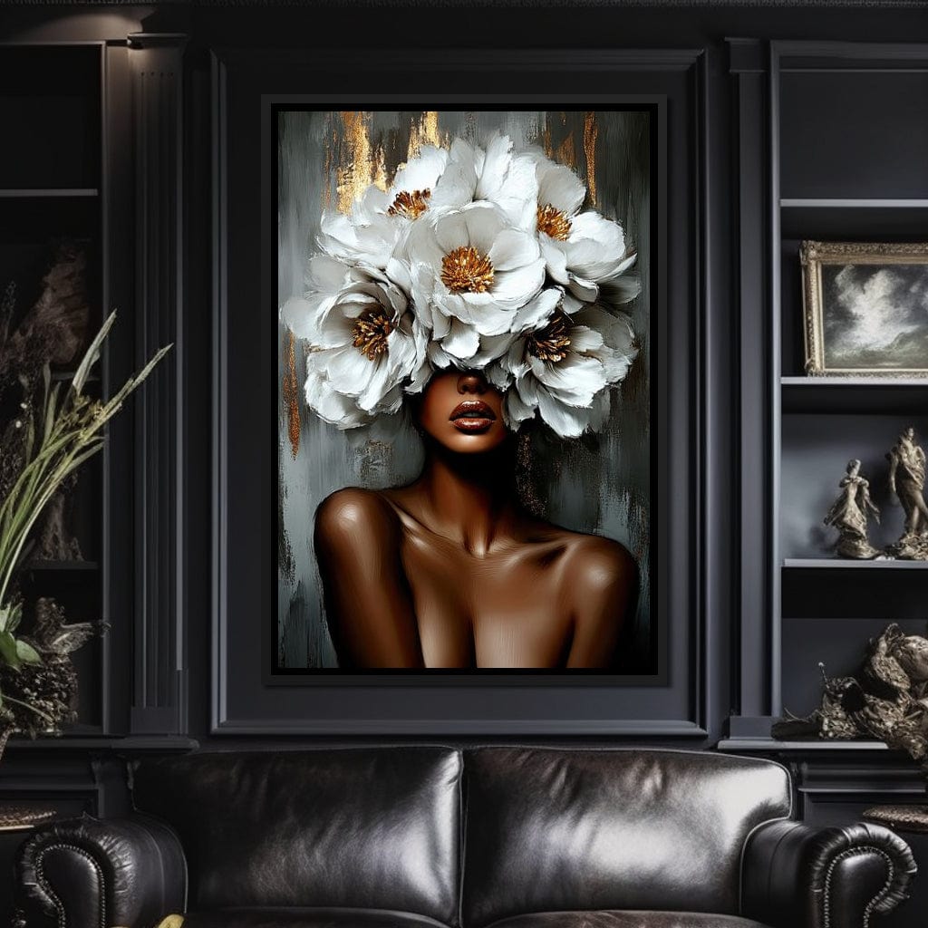 Golden Petals of Grace Canvas Wall Art