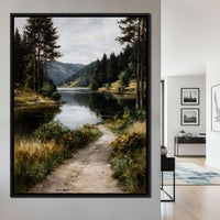 Pine Valley River Pathway Canvas Wall Art