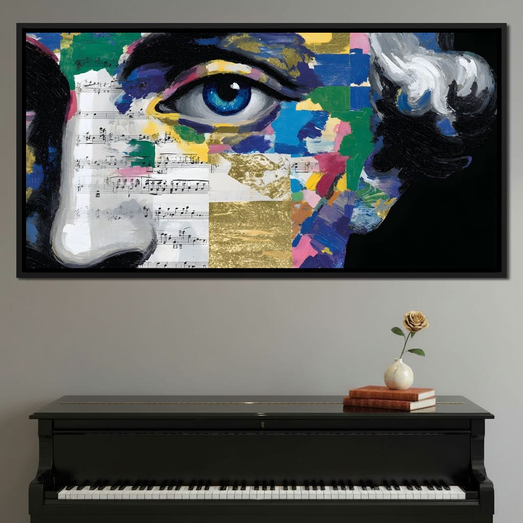 Blue Eye Music Mosaic Canvas Wall Art