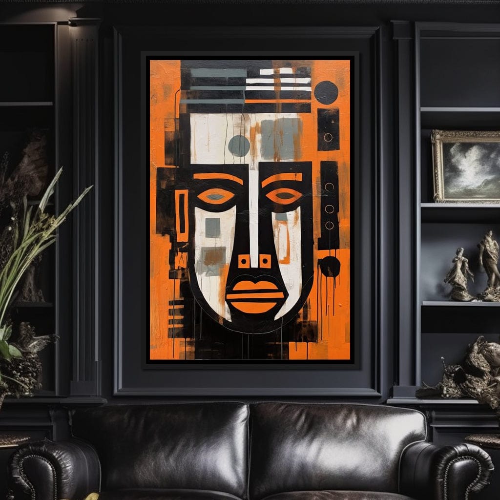 Tribal Mask Canvas Wall Art