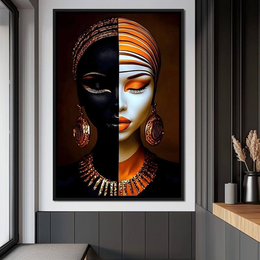 Elegant Duality Portrait Canvas Wall Art