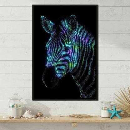 Cosmic Zebra Canvas Wall Art