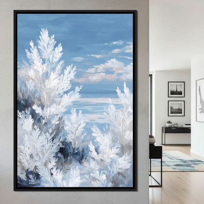 Frosted Seaside Botanicals Canvas Wall Art