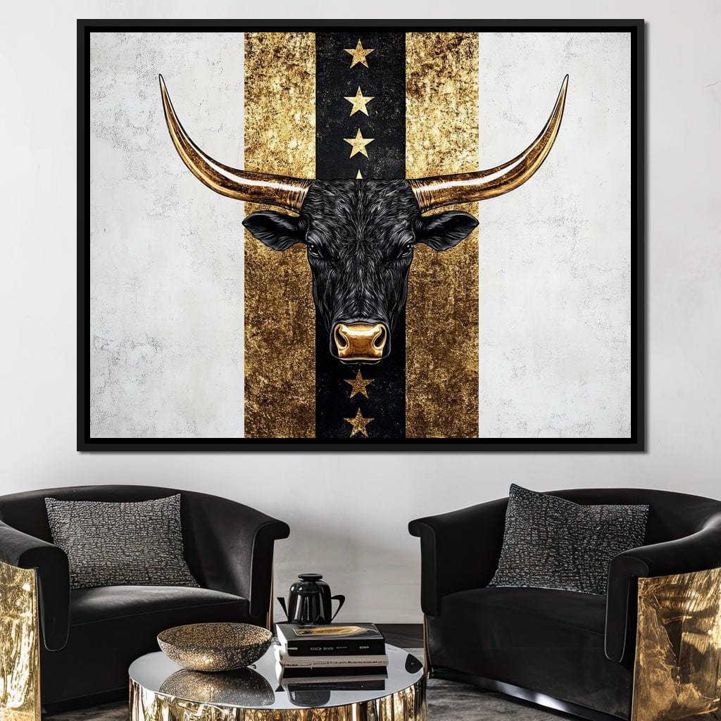 Bull Star Pathway Majesty Canvas Wall Art