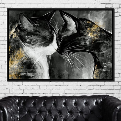 Gentle Connection Of Midnight Souls Canvas Wall Art