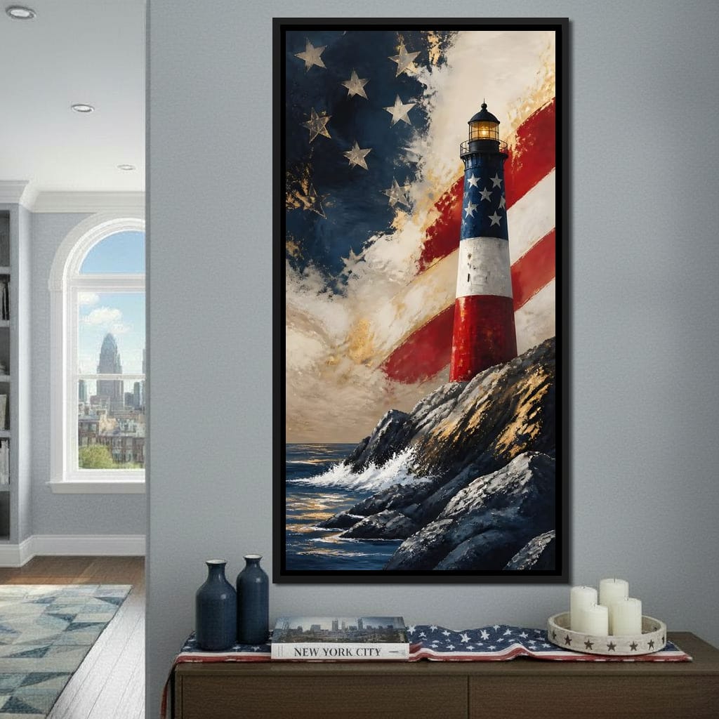 Beacon of the coastal spirit Canvas Wall Art