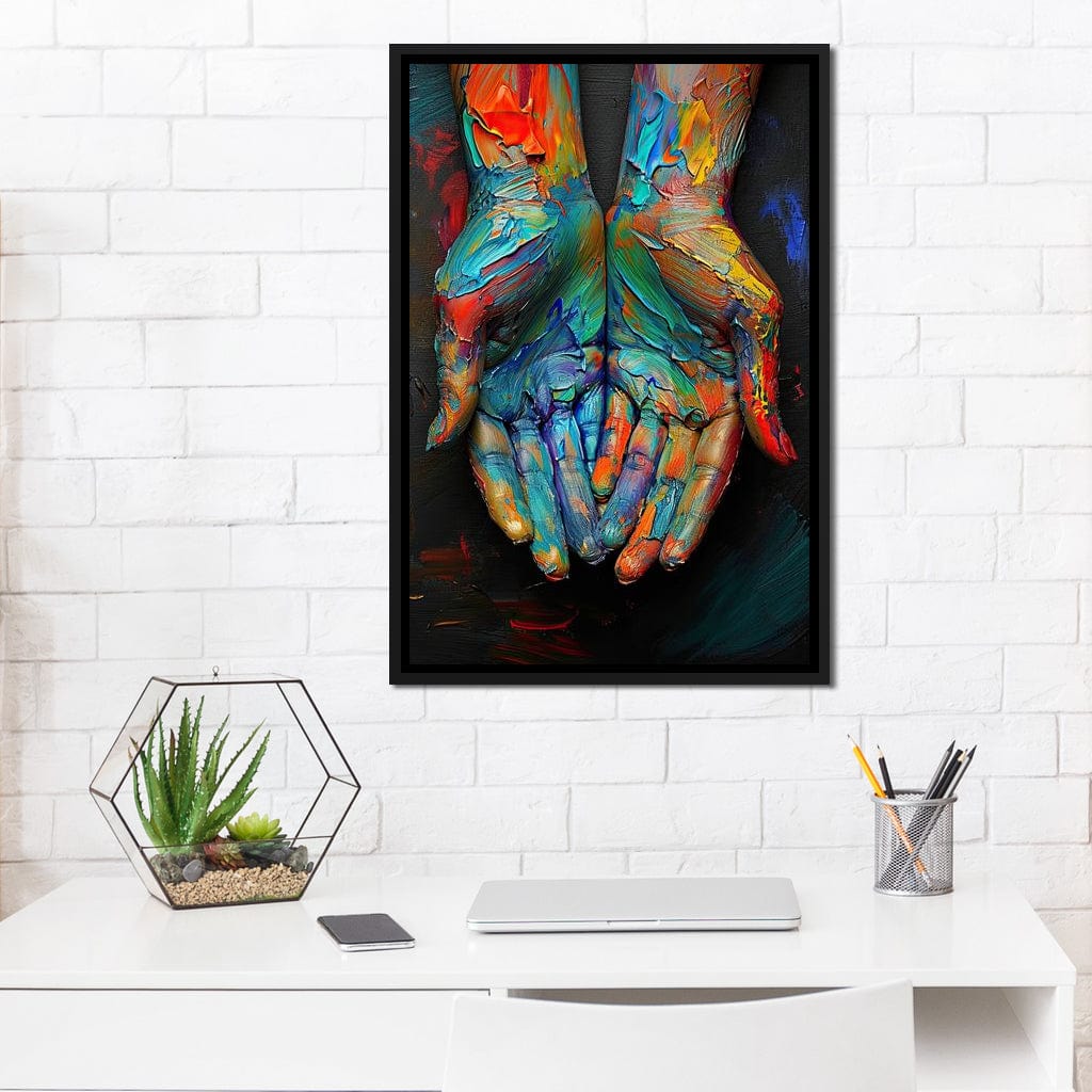 Embrace of Chromatic Hues Canvas Wall Art
