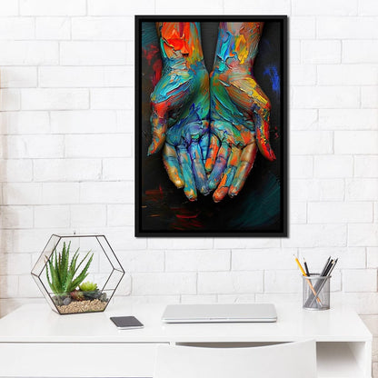 Embrace of Chromatic Hues Canvas Wall Art