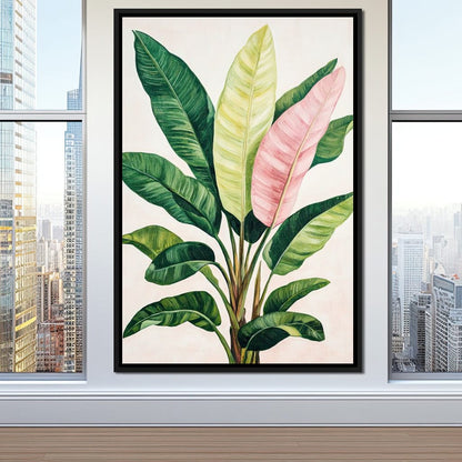 Tropical Leaf Symphony Canvas Wall Art