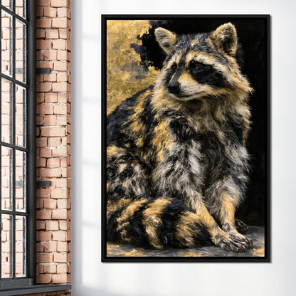 Midnight Bandit of Gilded Shadows Canvas Wall Art