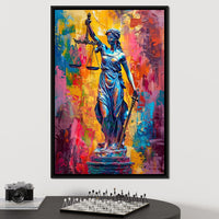 Justice Amongst Colors Reign Canvas Wall Art