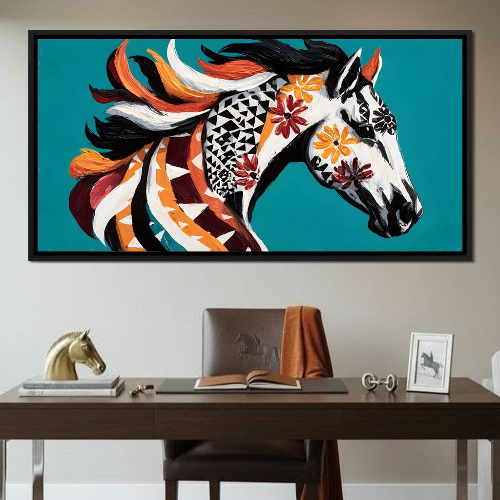 Vibrant Equine Spirit Canvas Wall Art
