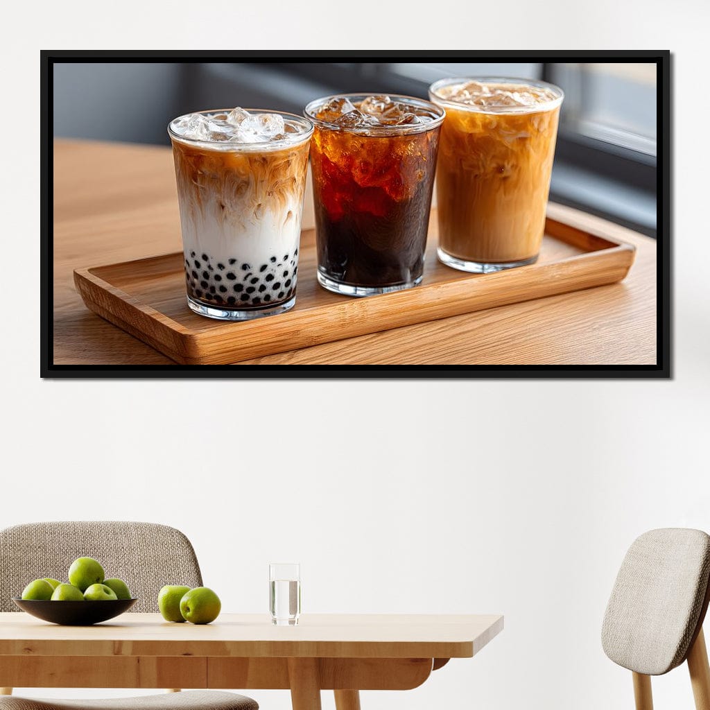 Trio of Iced Cafe Delights Canvas Wall Art