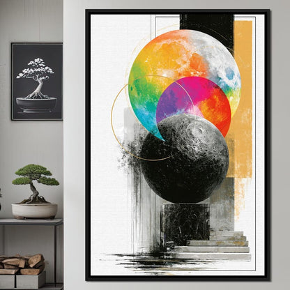 Celestial Geometry Beyond The Horizon Canvas Wall Art