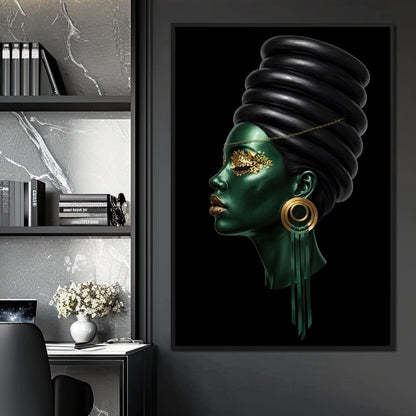 Emerald Empress Canvas Wall Art