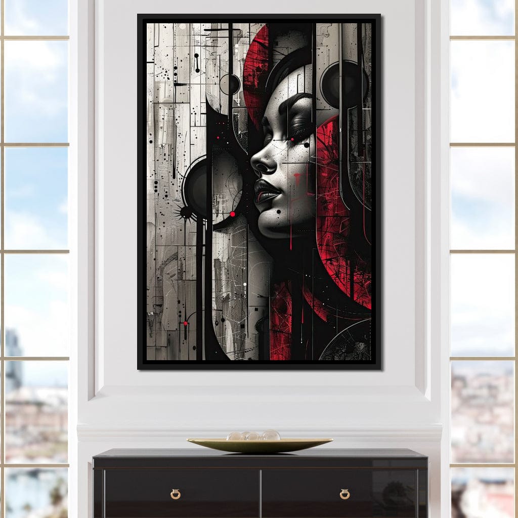 Shadowed Elegance Unveiled Canvas Wall Art