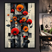 Spectral Monochrome Blooms Canvas Wall Art