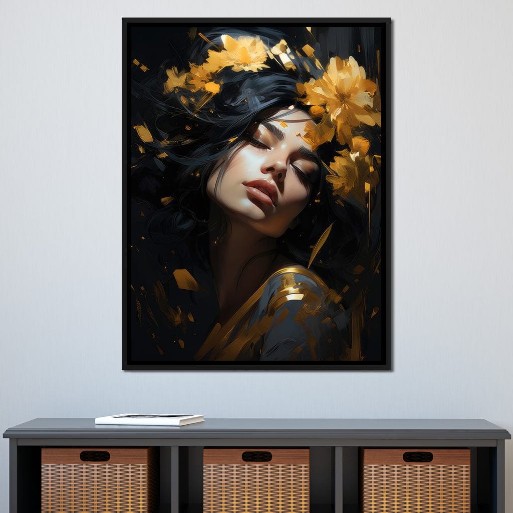 Regal Floral Headpiece Canvas Wall Art