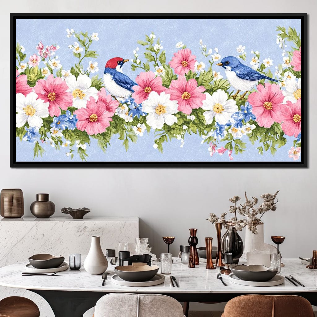 Delicate Harmony of Blossoms Canvas Wall Art