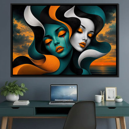 The Lovers Who Never Spoke Canvas Wall Art