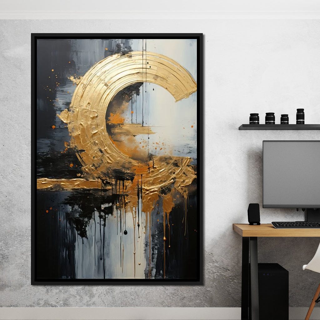 Golden Auroral Echoes Canvas Wall Art