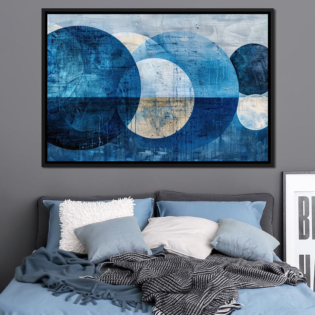 Sapphire Moons Aligned Canvas Wall Art