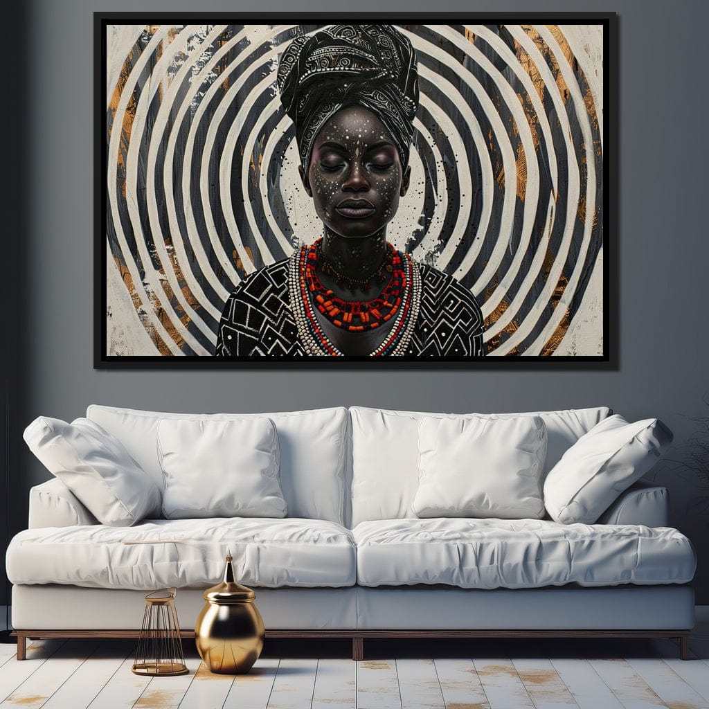 Spirals of Serenity Queen Canvas Wall Art