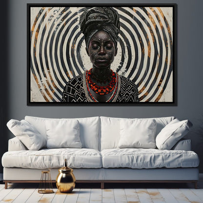 Spirals of Serenity Queen Canvas Wall Art