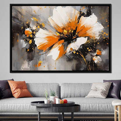 Radiant Floral Tempest Canvas Wall Art