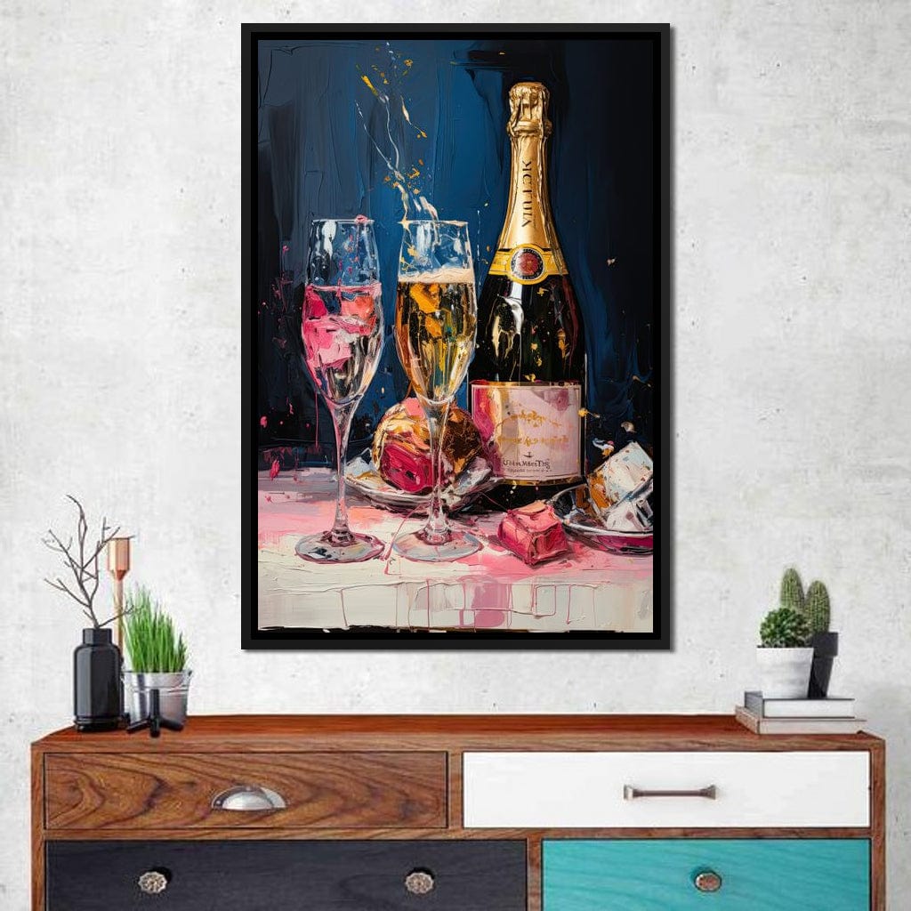 Champagne Radiance Canvas Wall Art