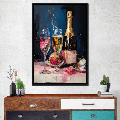 Champagne Radiance Canvas Wall Art