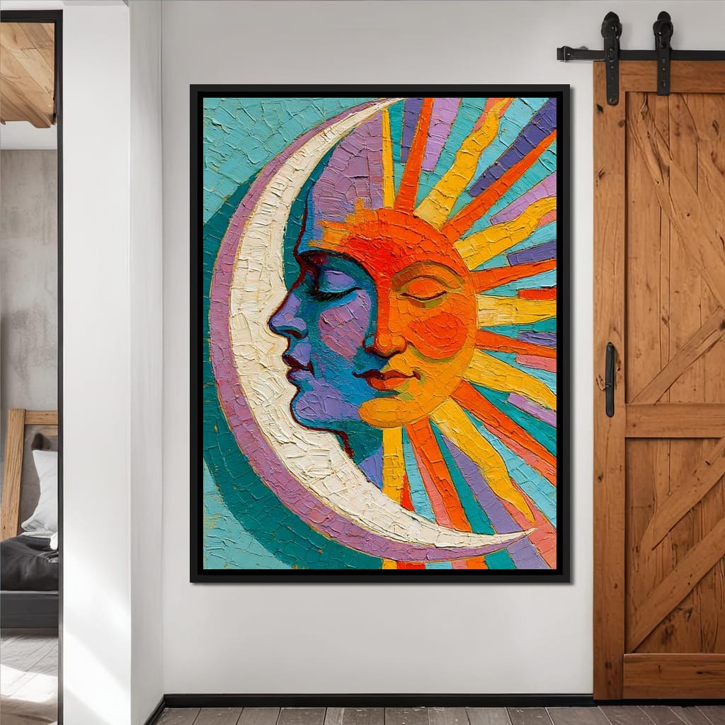 Celestial Union Of The Divided Day Canvas Wall Art