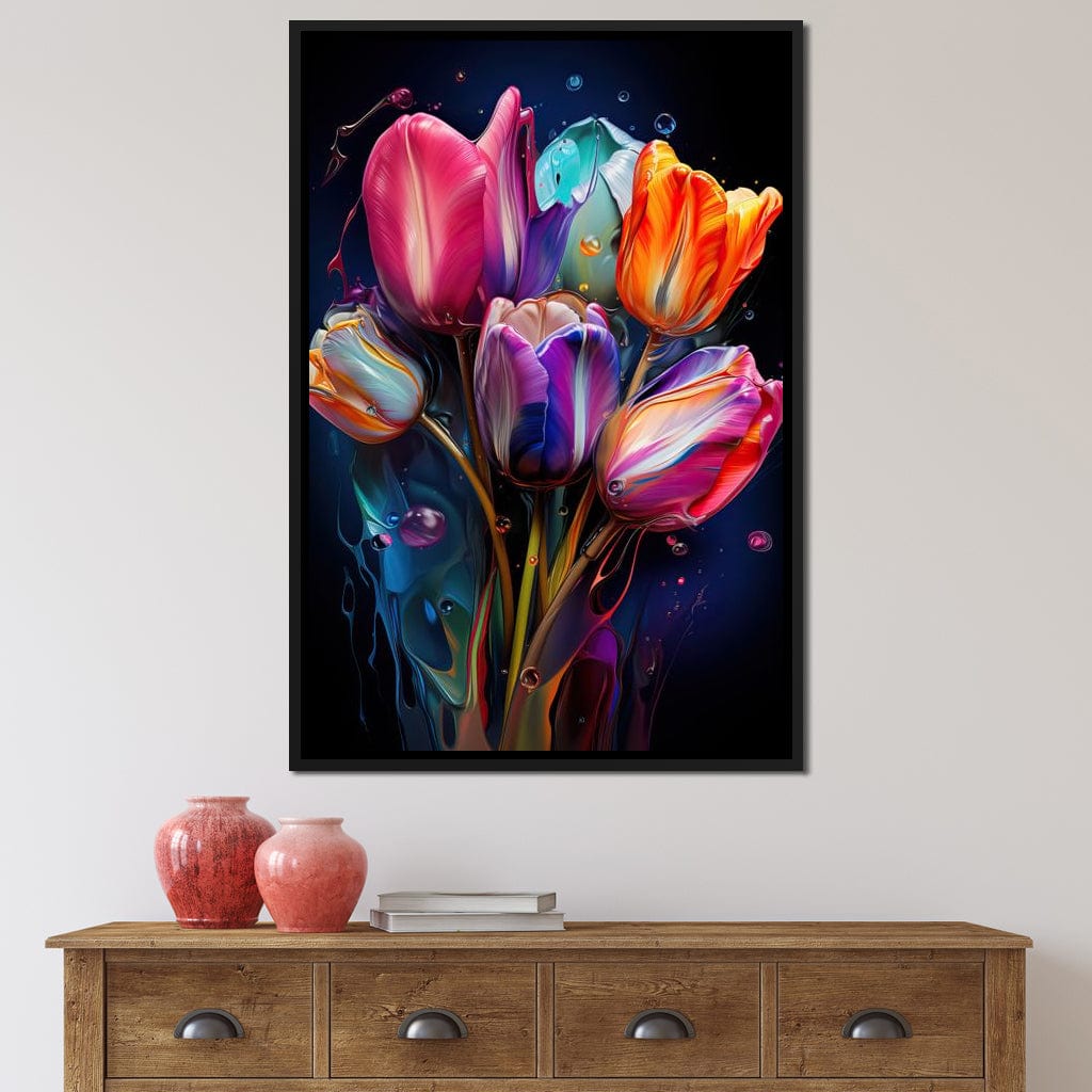 Luminous Tulip Dreamscape Canvas Wall Art