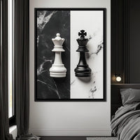 Duality of Kings Chess Contrast Canvas Wall Art