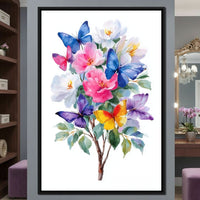 Butterfly Garden Bouquet Sale Canvas Wall Art