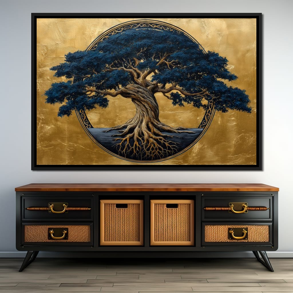 Blue Tree Of Life Canvas Wall Art
