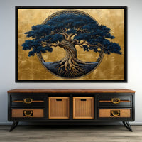 Blue Tree Of Life Canvas Wall Art