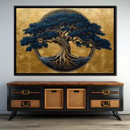 Blue Tree Of Life Canvas Wall Art