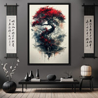 Sanguine Canopy Resilience Canvas Wall Art